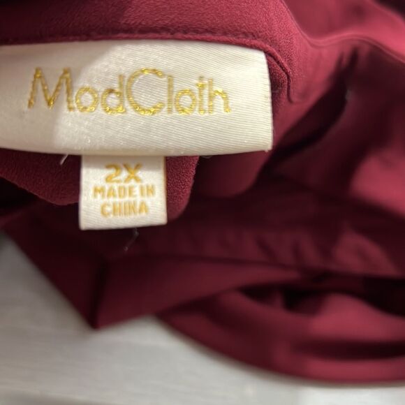 Modcloth Burgundy Women's Top - Picture 10 of 10